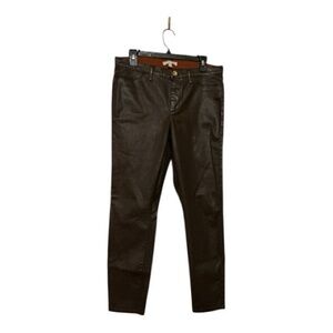 Banana Republic Dark Brown Faux Leather Trousers
